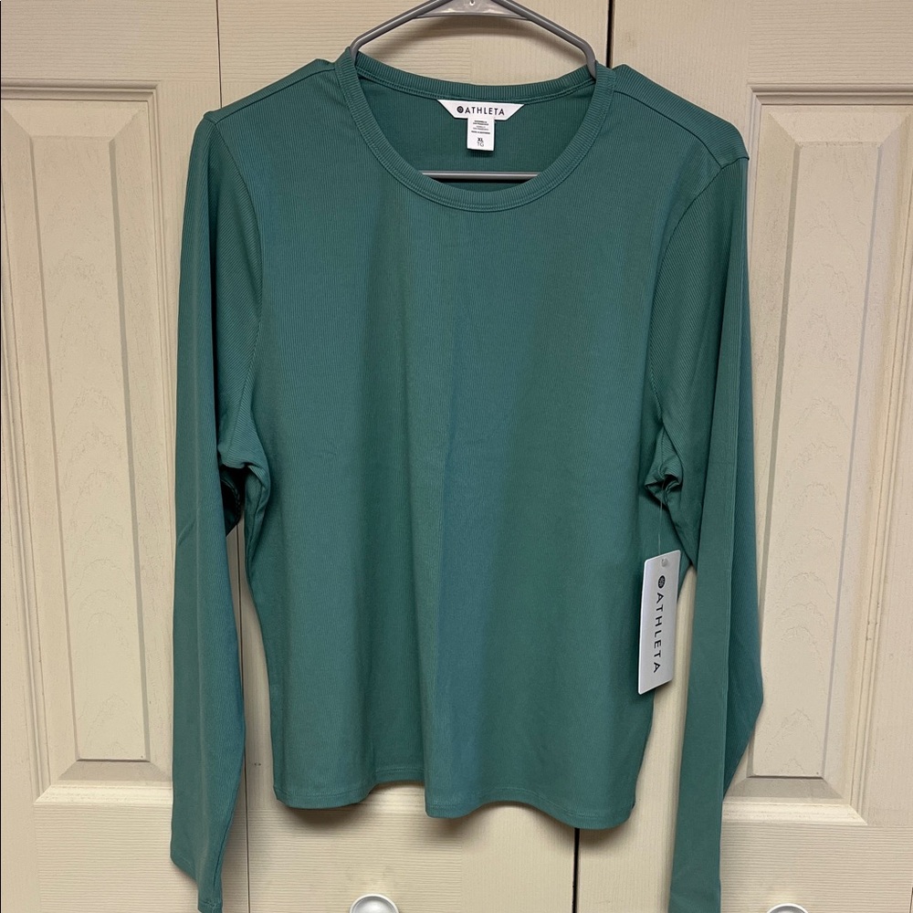 Athleta signature rib crew top